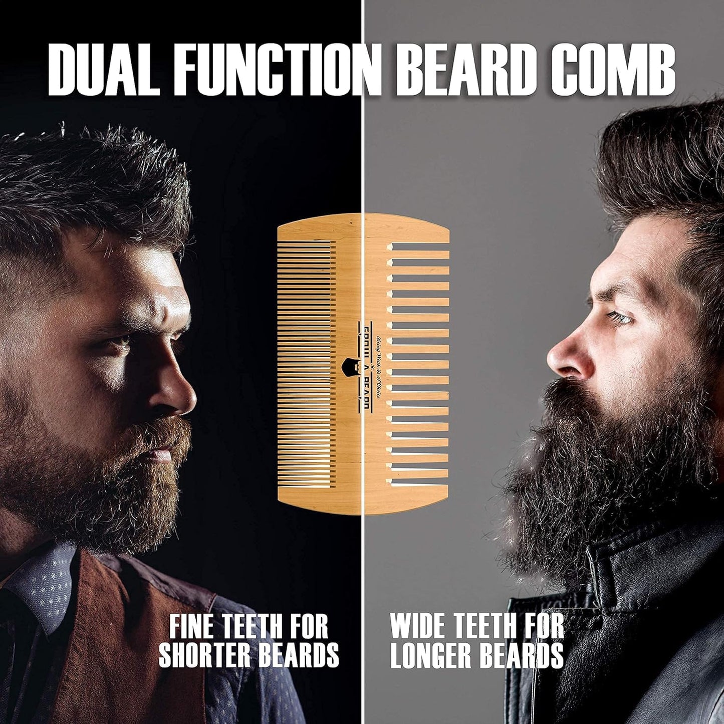 Beard Brush For Men & Beard Comb Set w/Mustache Scissors Grooming Kit, Natural Boar Bristle Brush, Dual Action Wood Comb, And Travel Bag Great Beauty & Personal Care GROW ALPHA BEARD