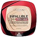 L'Oreal Paris Makeup Infallible Fresh Wear Foundation in a Powder, Up to 24H Wear, Waterproof, Porcelain, 0.31 oz. Beauty & Personal Care L'Oreal Paris