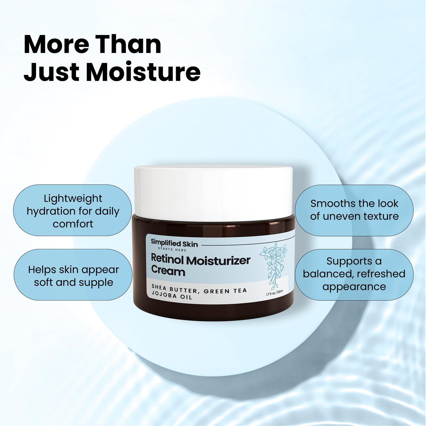 Retinol Cream for Face (3-Pack) - 2.5% Retinol Moisturizer for Fine Lines, Firming & Collagen Boost - Anti-Aging Night Wrinkle Cream with Hyaluronic Beauty & Personal Care Simplified Skin