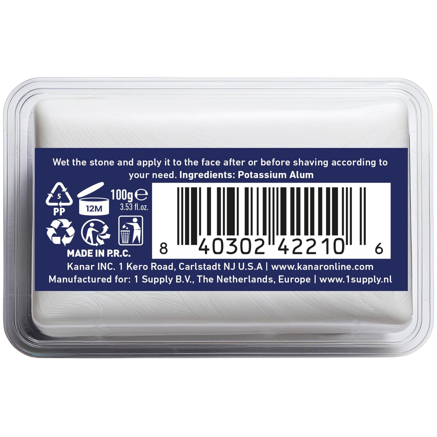 American Razor Blades Alum Block Aftershave Solution for Shaving Razor Burn Relief in Plastic Case 3.53 oz. 100gr. Beauty and Personal Care the shave factory