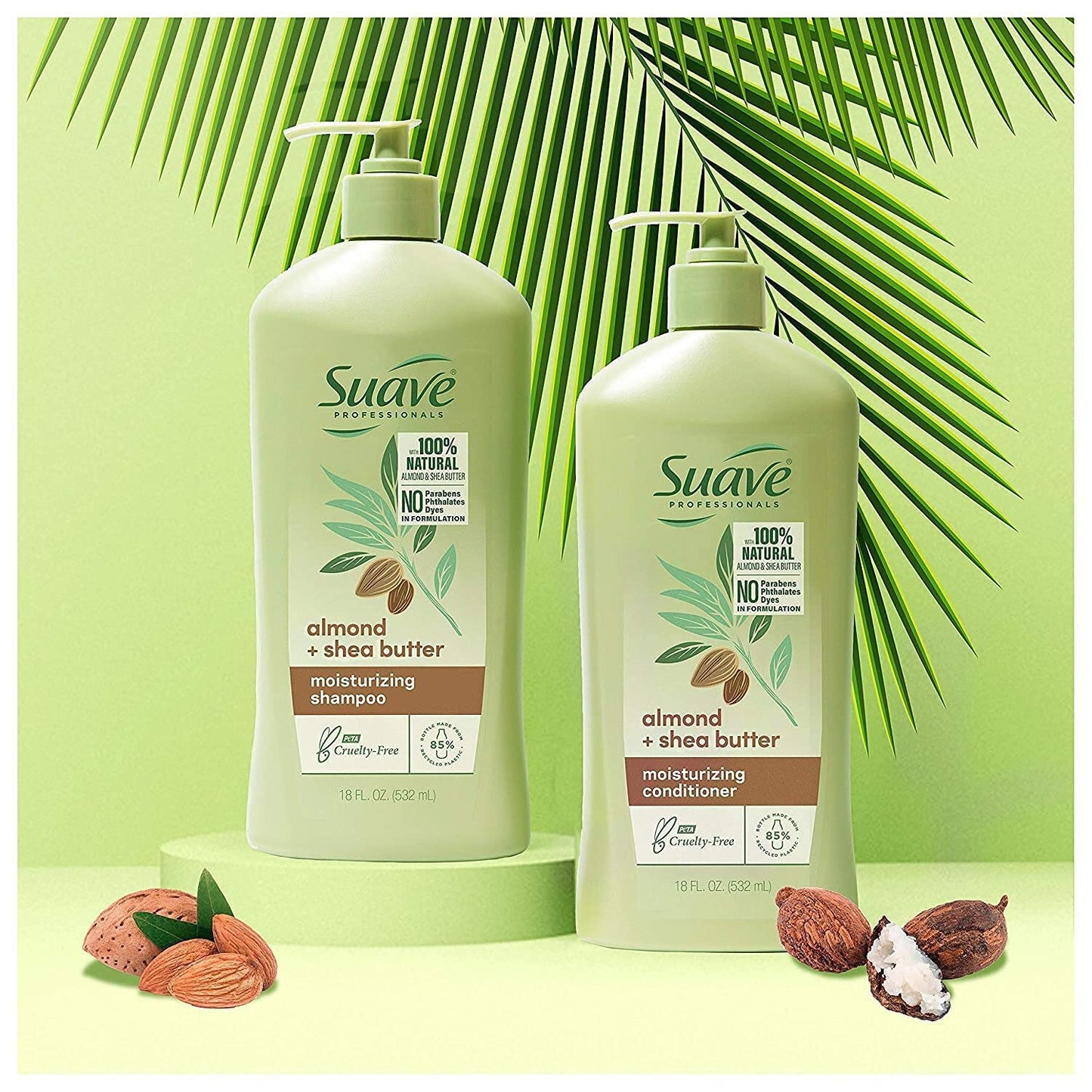 Suave Professionals Moisturizing Shampoo and Conditioner Almond + Shea Butter 18 oz, 2 count Beauty & Personal Care Suave