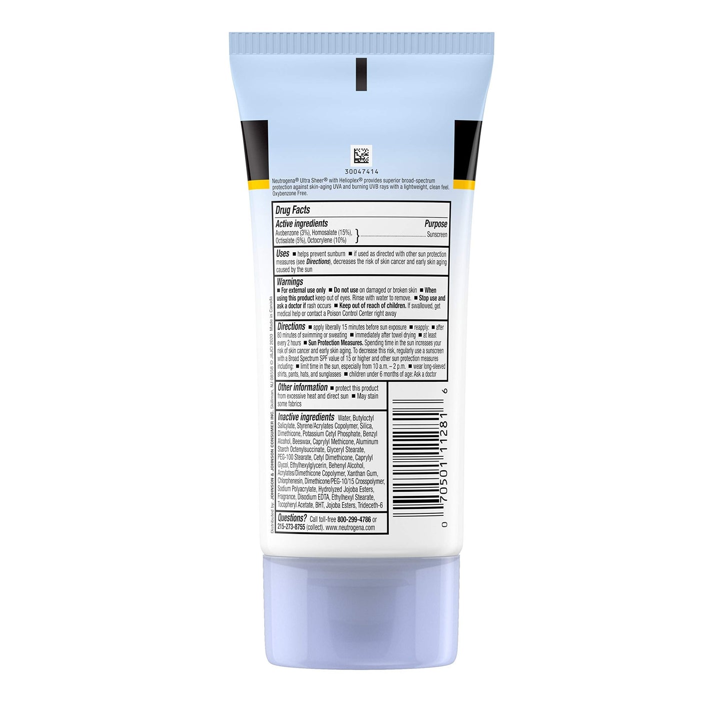 Neutrogena Ultra Sheer Dry-Touch Sunscreen Lotion, Broad Spectrum SPF 70 UVA/UVB Protection, Oxybenzone-Free, Light, Water Resistant, Non-Comedogenic Beauty & Personal Care Neutrogena