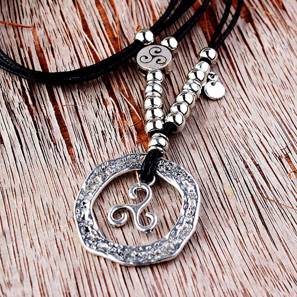 DoubleNine Boho Ethnic Choker Necklace Retro Infinite Coin Adjustable Choker Charm Simple Layering Cord Everyday Accessories for Women Girls (black) Beauty & Personal Care Doubnine