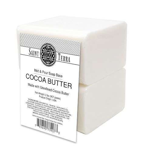 Saint Terra - Cocoa Butter Melt and Pour Soap Base, 2 Pounds Beauty & Personal Care Saint Terra