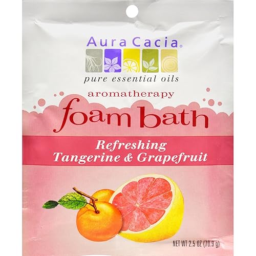 Aura Cacia Tangerine and Grapefruit Aromatherapy Foam Bath, 2.5 Ounce - 6 per case.6 Beauty & Personal Care Aura Cacia