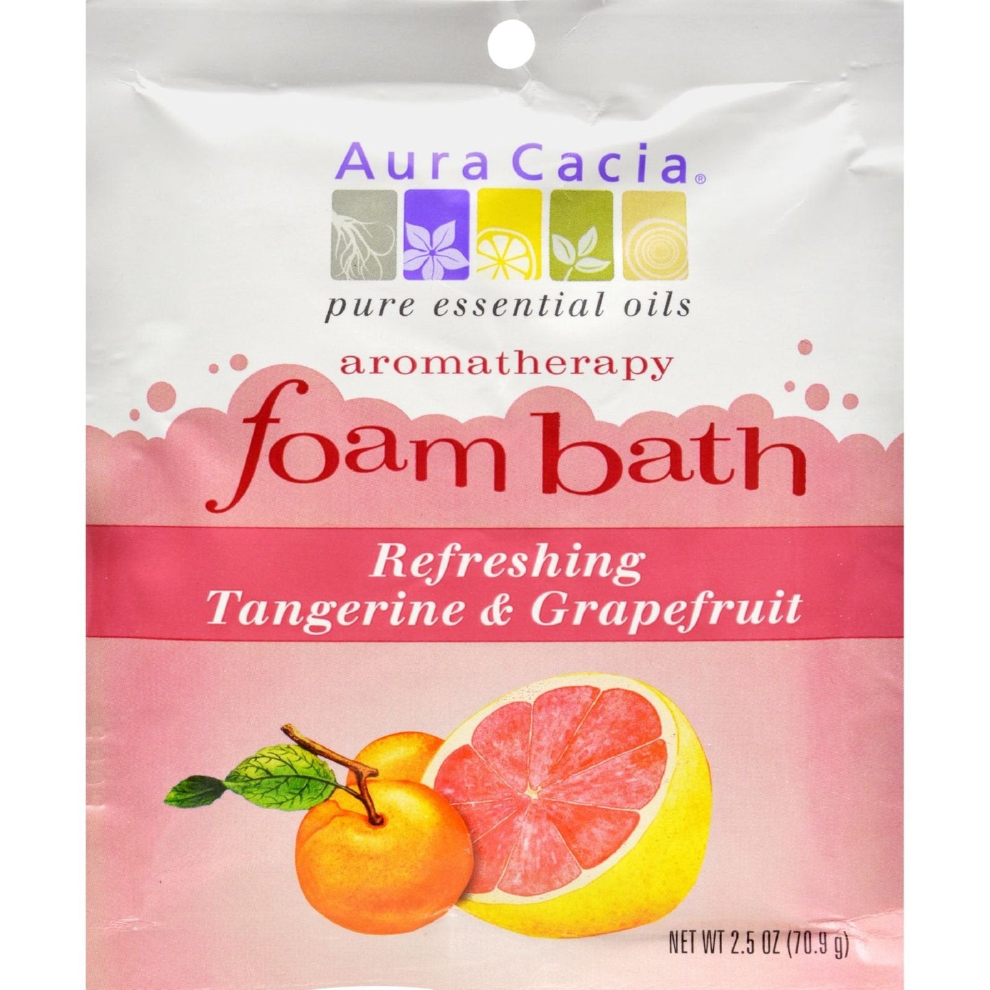 Aura Cacia Tangerine and Grapefruit Aromatherapy Foam Bath, 2.5 Ounce - 6 per case.6 Beauty & Personal Care Aura Cacia
