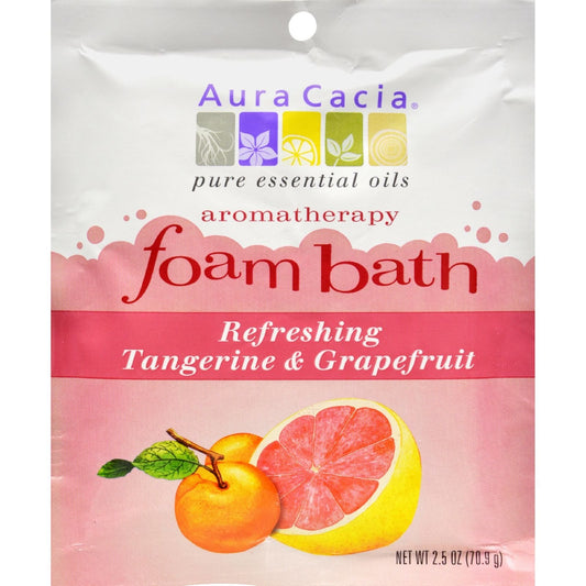 Aura Cacia Tangerine and Grapefruit Aromatherapy Foam Bath, 2.5 Ounce - 6 per case.6 Beauty & Personal Care Aura Cacia