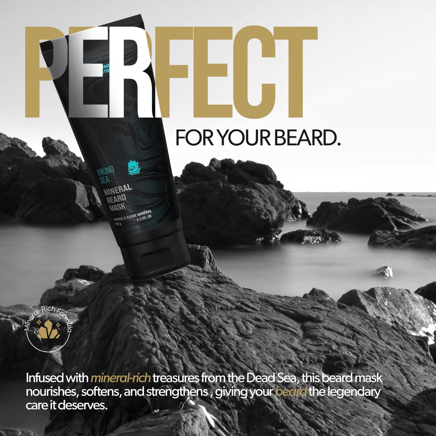 The Beard Struggle Viking Sea Mineral Beard Conditioner - 5.29 oz - Promotes Beard Health - Cleansing Beard Mask for Men Beauty & Personal Care The Beard Struggle