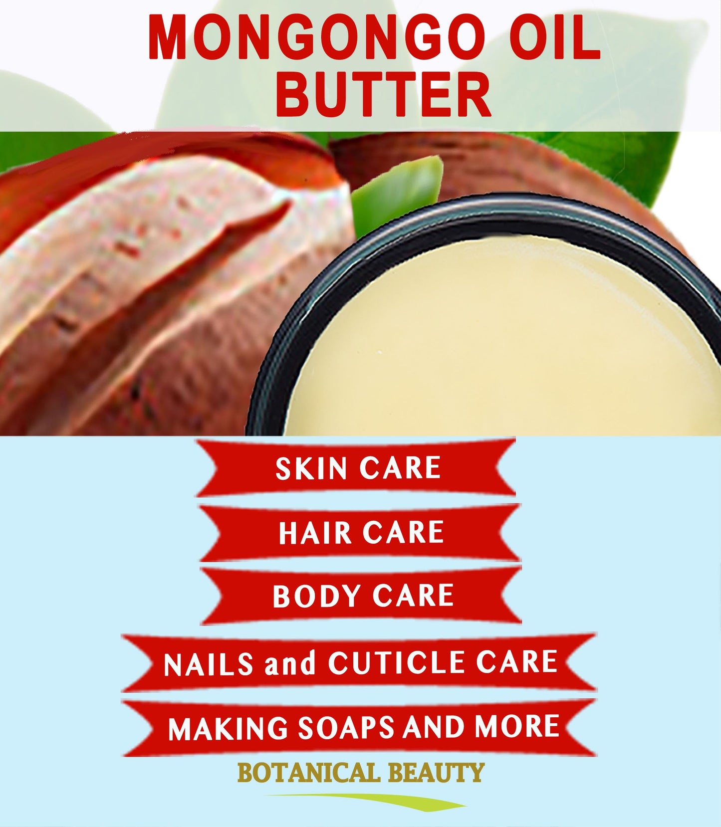 Botanical Beauty MONGONGO OIL BUTTER Manketti 100% Natural Pure Virgin Unrefined Raw for FACE, SKIN, BODY, HAIR, NAILS, DRY SKIN. Mongongo Oil, Shea Beauty & Personal Care Botanical Beauty