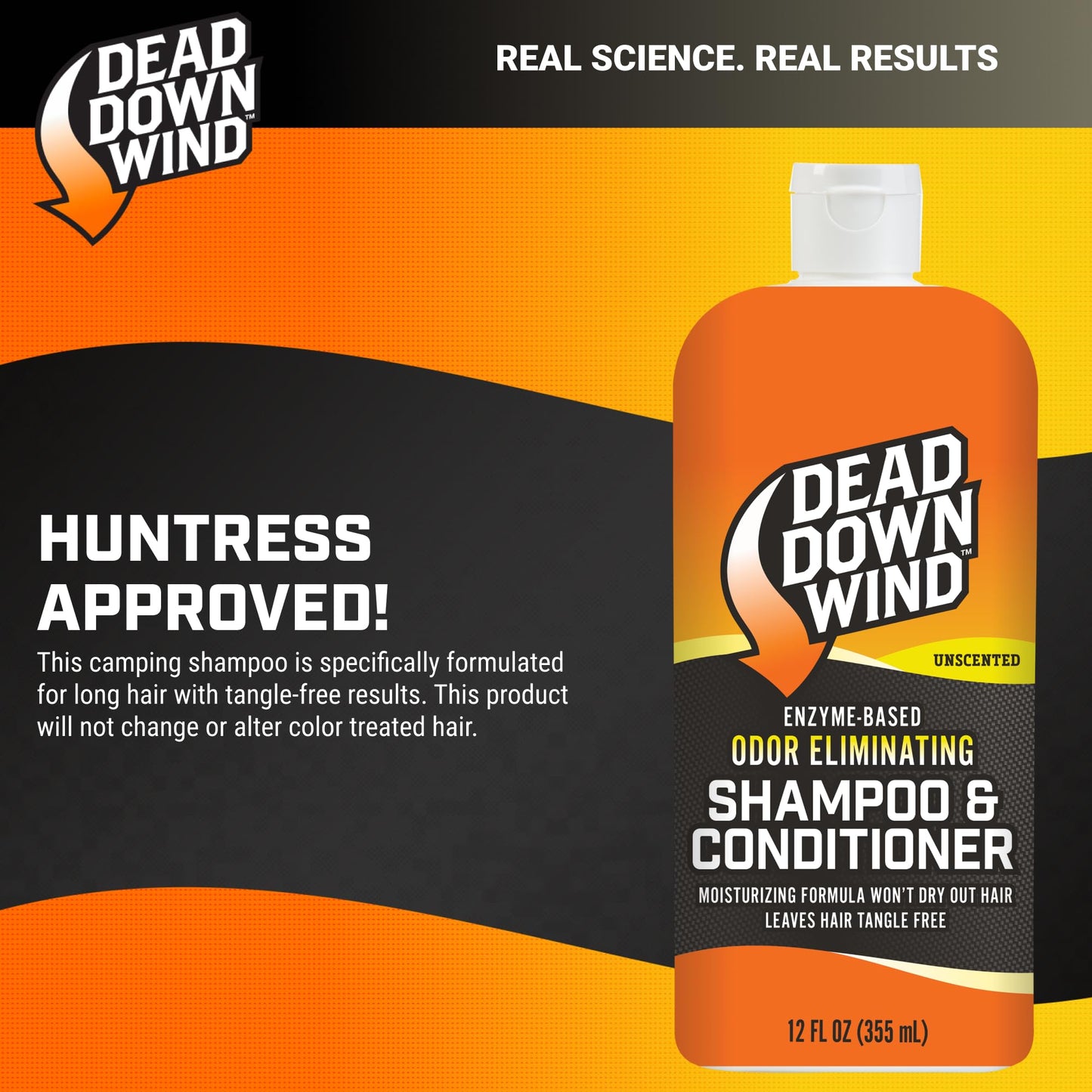 Dead Down Wind Shampoo & Conditioner | 12 oz Bottle | Odor Eliminator, Hunting Accessories | Gentle Shampoo & Conditioner for Hunting | Safe Beauty & Personal Care DEAD DOWN WIND