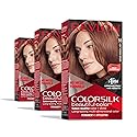 Revlon Colorsilk Beautiful Color Permanent Hair Color, (OLD VERSION) 55 Light Reddish Brown (Pack of 3) Beauty & Personal Care REVLON