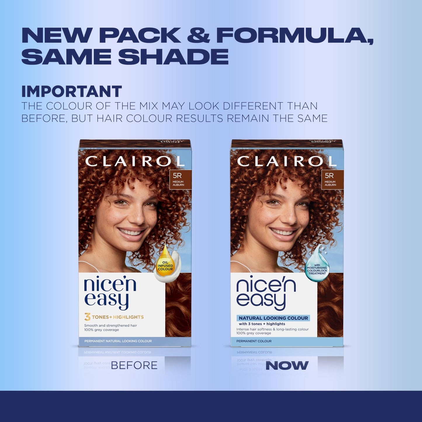 Clairol Nice'n Easy Permanent Hair Dye, 5R Medium Auburn | 100% Gray Coverage | Long?Lasting, Natural?Looking Color & Shine | Pack of 1 Beauty & Personal Care Clairol