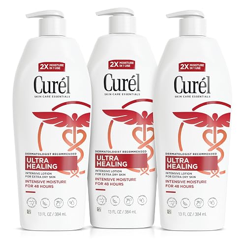 Curel Ultra Healing Intensive Fragrance-Free Lotion For Extra-Dry Skin, Dermatologist Recommended, Ideal for Sensitive Skin, Cruelty Free, Paraben Beauty & Personal Care Curel