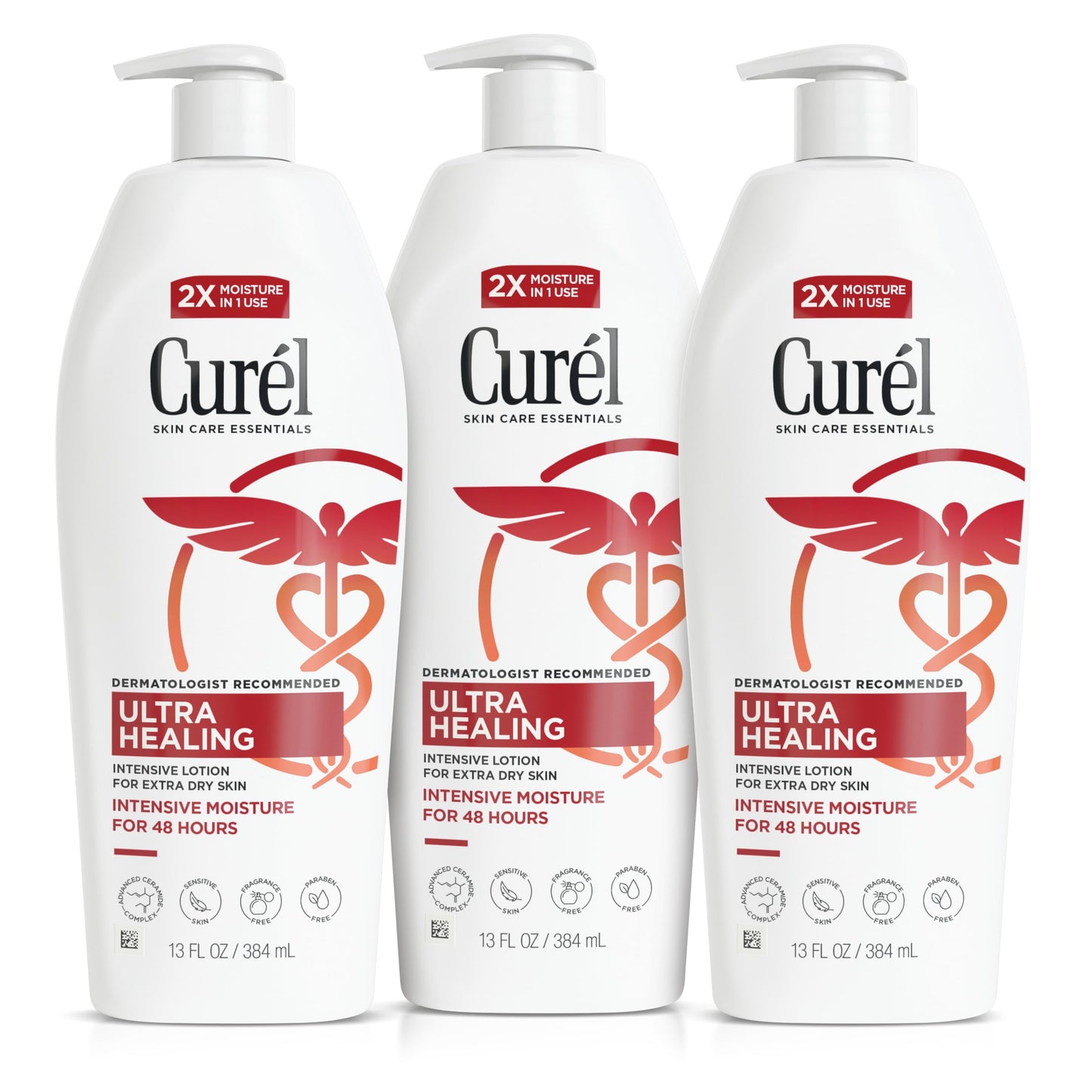 Curel Ultra Healing Intensive Fragrance-Free Lotion For Extra-Dry Skin, Dermatologist Recommended, Ideal for Sensitive Skin, Cruelty Free, Paraben Beauty & Personal Care Curel