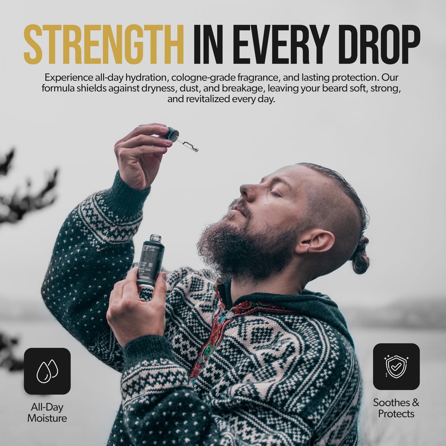 The Beard Struggle - Day Liquid Tonic Beard Oil - Gold Collection, Asgardian Secret - Beard Oil for Men - Moisturize, Softens Hair, Reduces Itch - Day Beauty & Personal Care The Beard Struggle