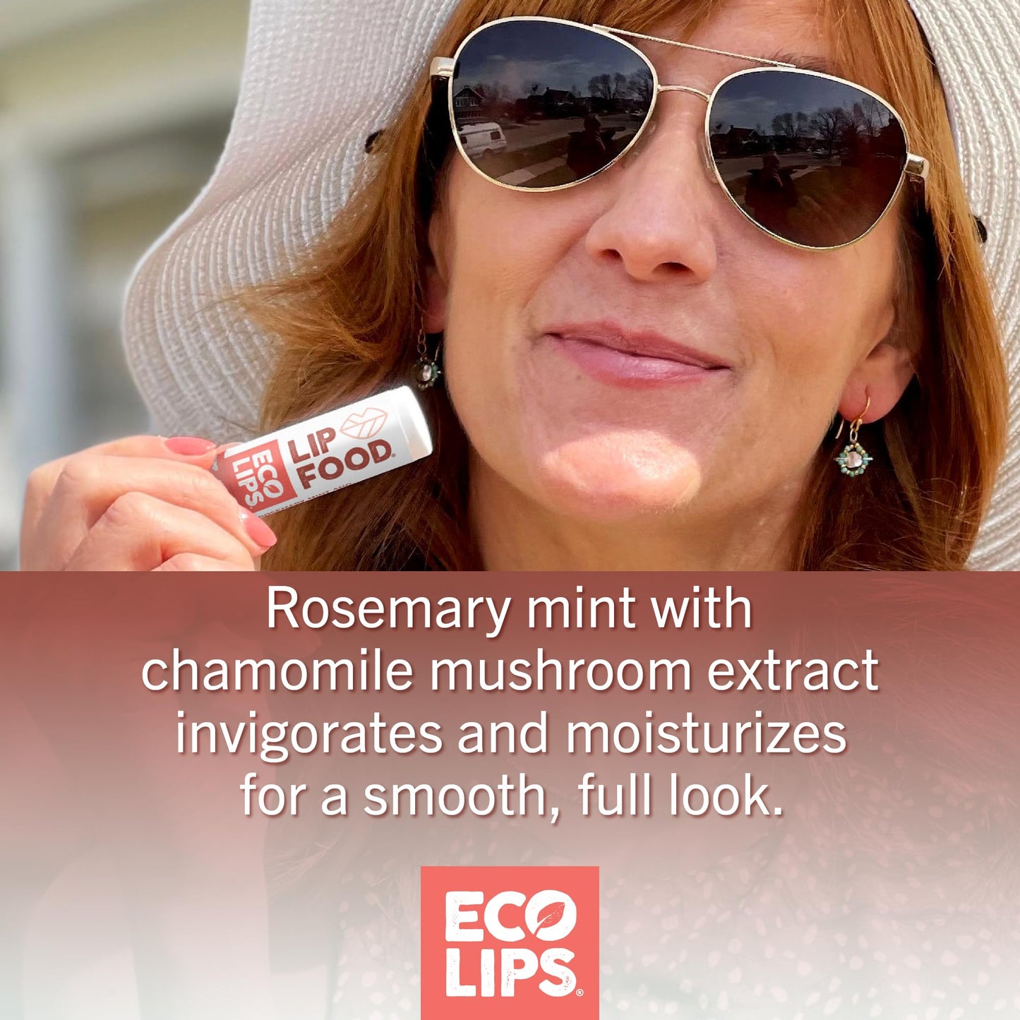Eco Lips Lip Food - Organic Lip Balm (Plump), Rosemary Mint Flavor 3-pack Beauty & Personal Care Eco Lips
