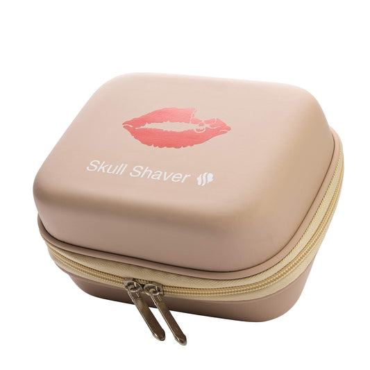 Skull Shaver Travel Case - Case for Electric Shaver - Protective Storage Case - Lightweight & Ideal for Travel - Compatible with All Models - Beige Beauty and Personal Care Skull Shaver