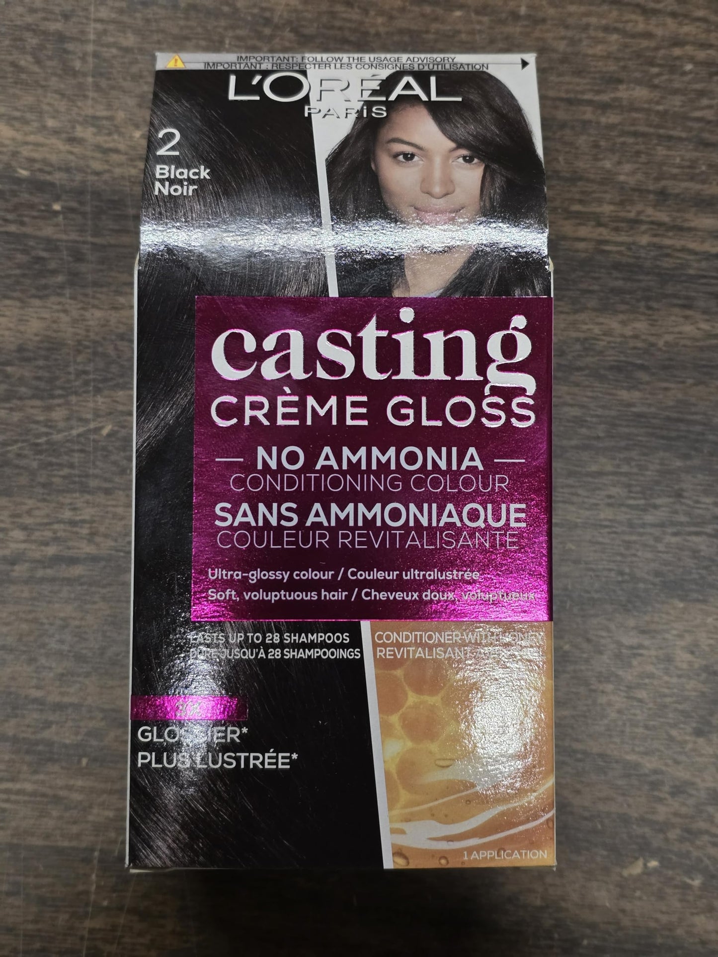 Loreal Healthy Look Hair Dye, Creme Gloss Color, Black 2, 1 ct (Pack of 3) Beauty & Personal Care L'ORÉAL