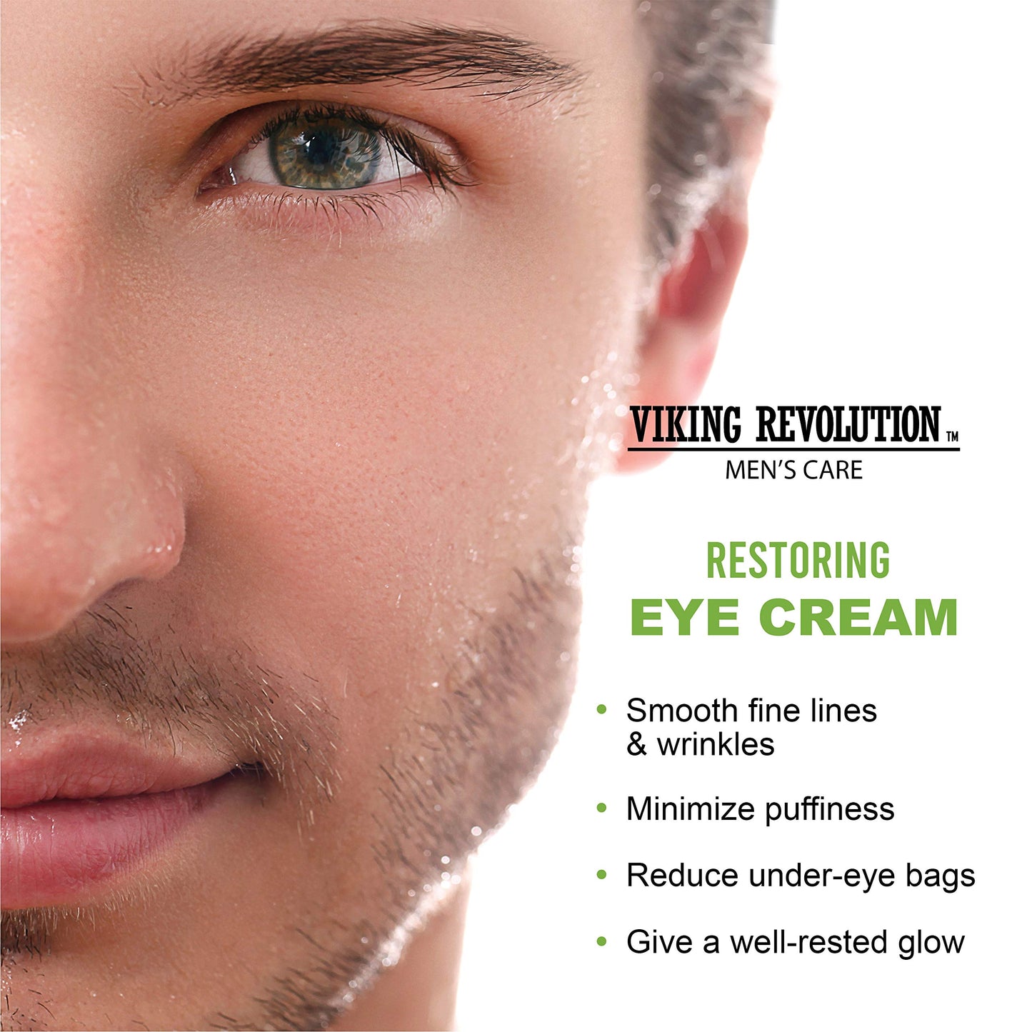 Viking Revolution Men's Eye Cream - Natural Anti-Aging, Dark Circle Treatment, Reduces Puffiness & Crowsfeet - 6ml Beauty & Personal Care Viking Revolution