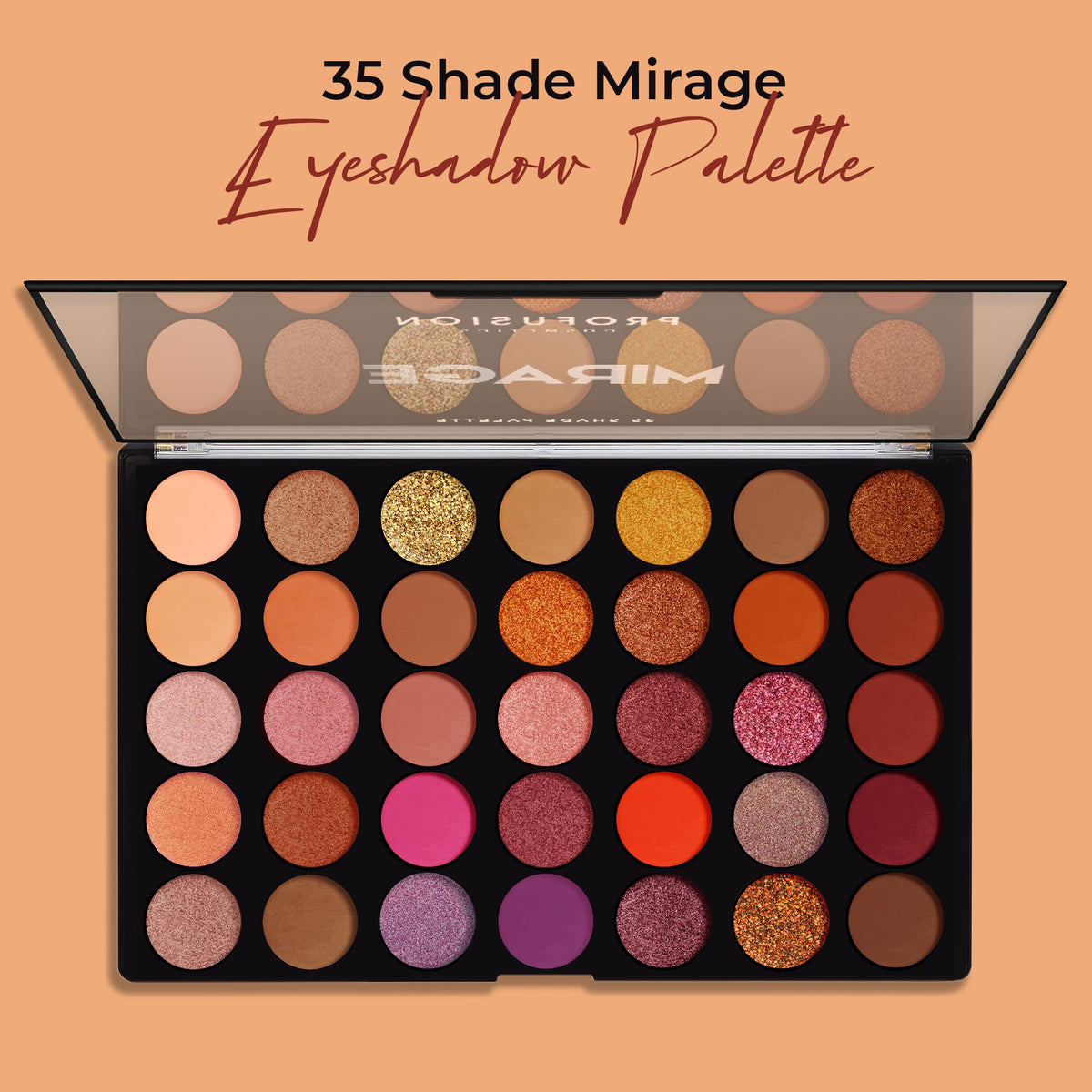 Profusion Cosmetics Mirage 35 Shade Eyeshadow Palette - Ultra-Pigmented Powder in Bright, Vibrant Colors for Stunning Eye Looks, Skin-Friendly, Vegan… Beauty & Personal Care Profusion Cosmetics