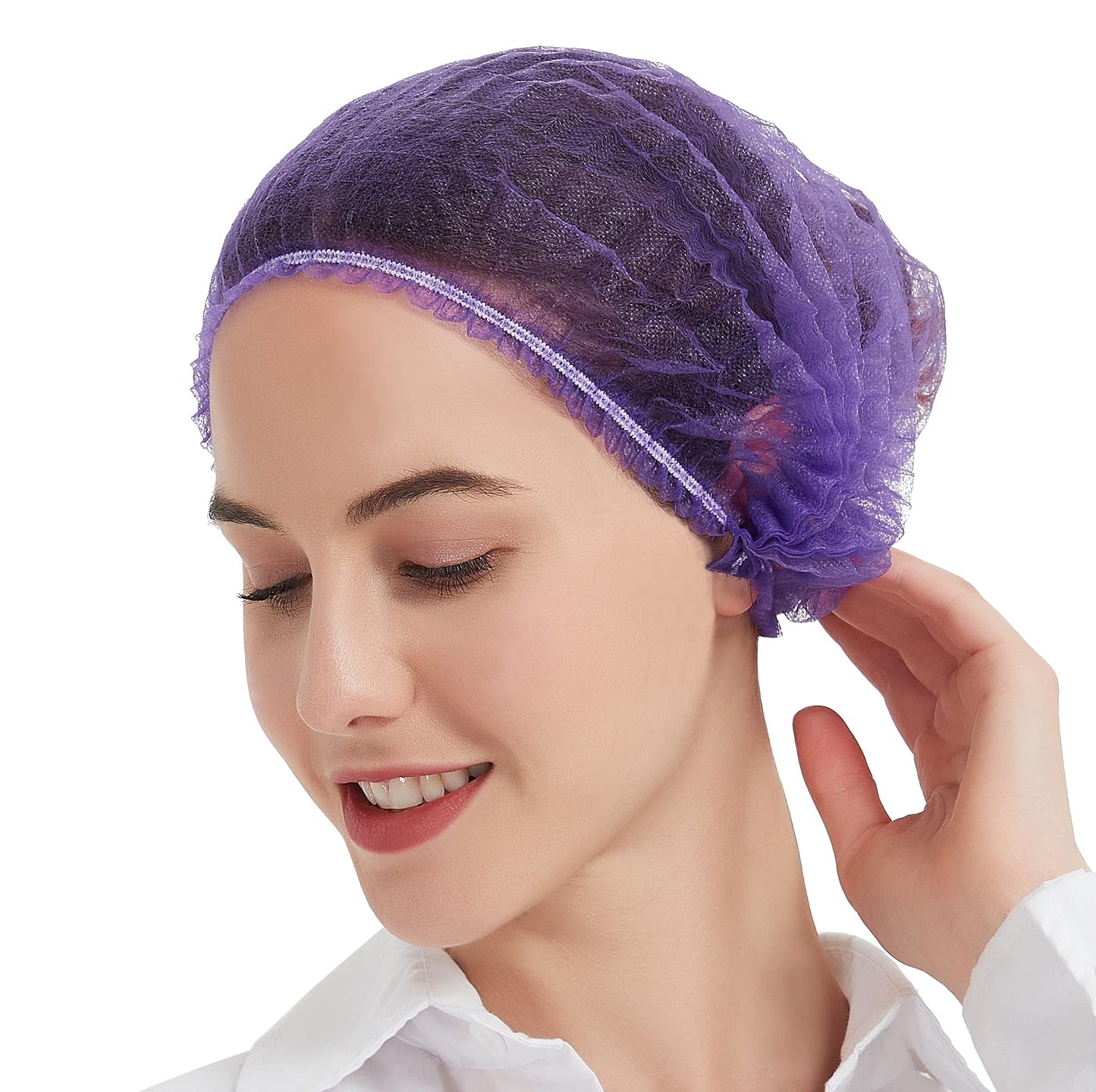 ProtectX Disposable Bouffant (Hair Net) Caps Hair Head Cover Nets 21” (Purple 100 pack) Beauty and Personal Care ProtectX