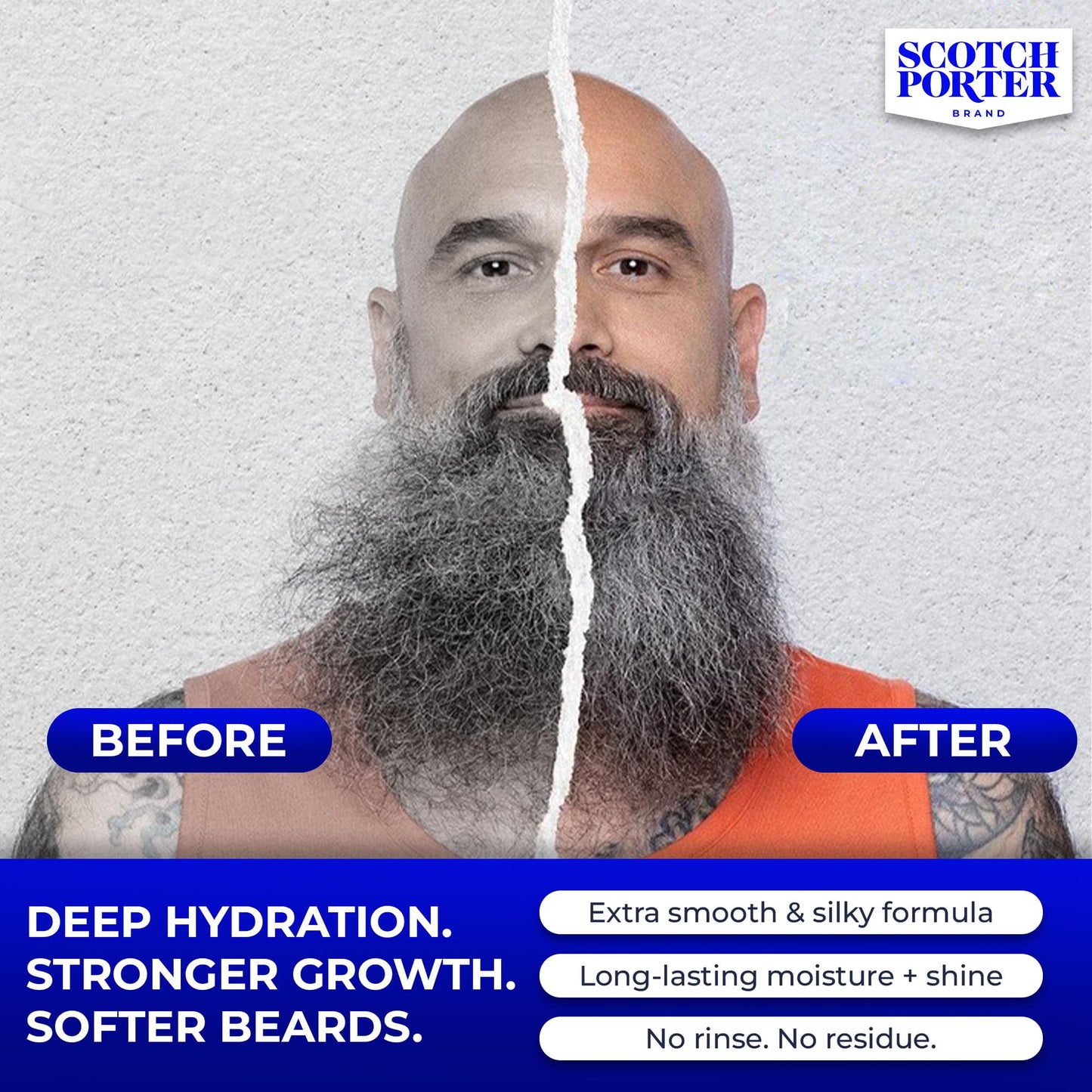 Scotch Porter Restorative Leave-In Beard Conditioner - Deep Conditioning Softener with Lightweight Feel, Reduces Frizz & Provides Long-lasting Beauty and Personal Care Scotch Porter