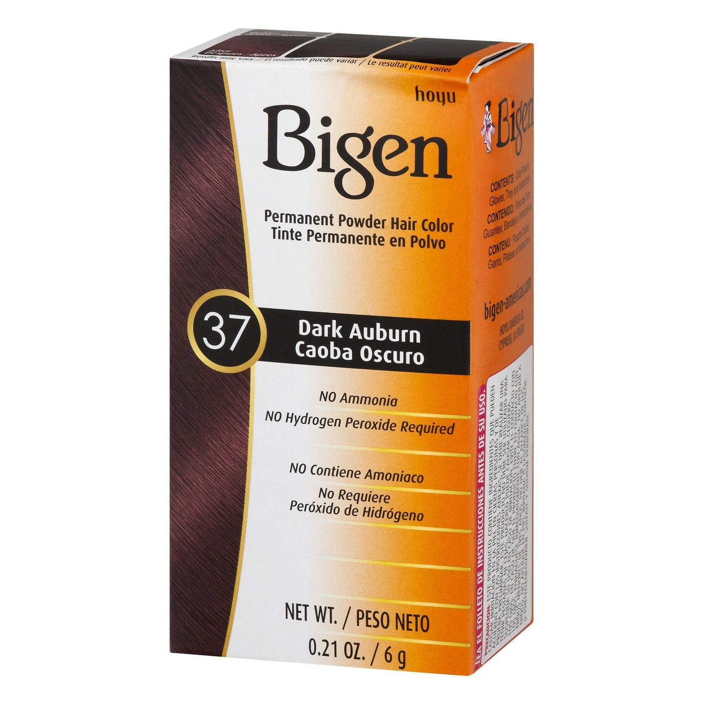 Bigen Permanent Powder Hair Color 37 Dark, Auburn, 0.21 Ounce Beauty & Personal Care Bigen