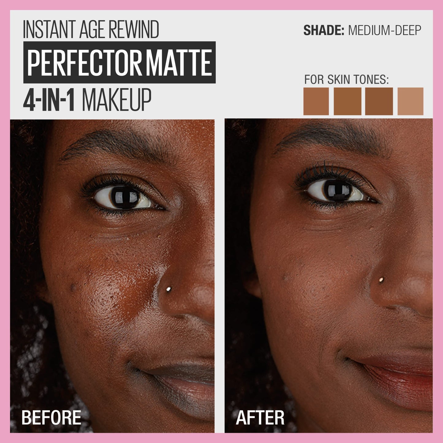Maybelline Instant Age Rewind Instant Perfector 4-In-1 Matte Makeup, 04 Medium/Deep, 1 Count Beauty & Personal Care MAYBELLINE