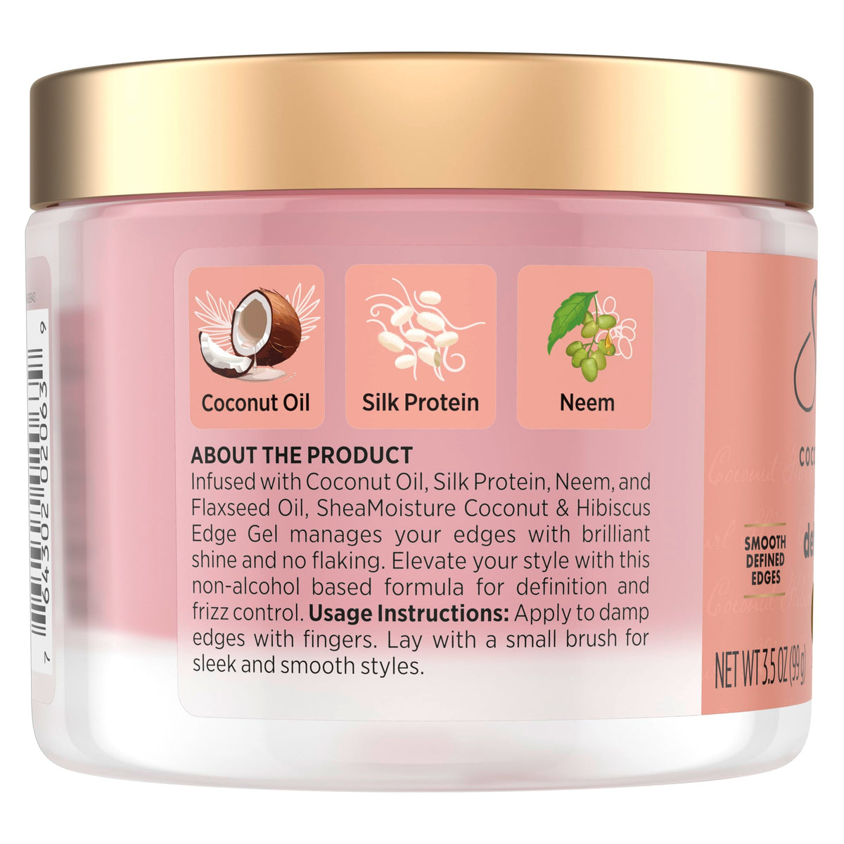 Shea Moisture Define & Shine Edge Gel + Flaxseed Coconut & Hibiscus Holds and Controls Edges All Day Infused With Glycerin, Coconut Oil and an Beauty & Personal Care SheaMoisture