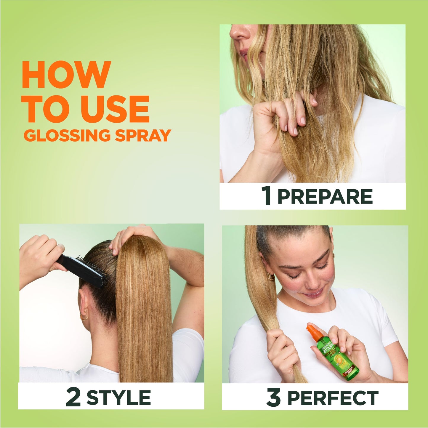 Garnier Fructis Style Brilliantine Shine Glossing Spray for High Shine Finish, Argan Oil, 3 Fl Oz, 3 Count (Packaging May Vary) Beauty & Personal Care Garnier
