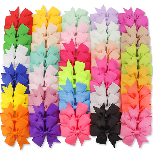 60Piece Grosgrain Ribbon Pinwheel Hair Bows Boutique Bow Alligator Clips For Girls Toddlers Teens Gifts In Pairs Beauty and Personal Care Babymatch Default Title