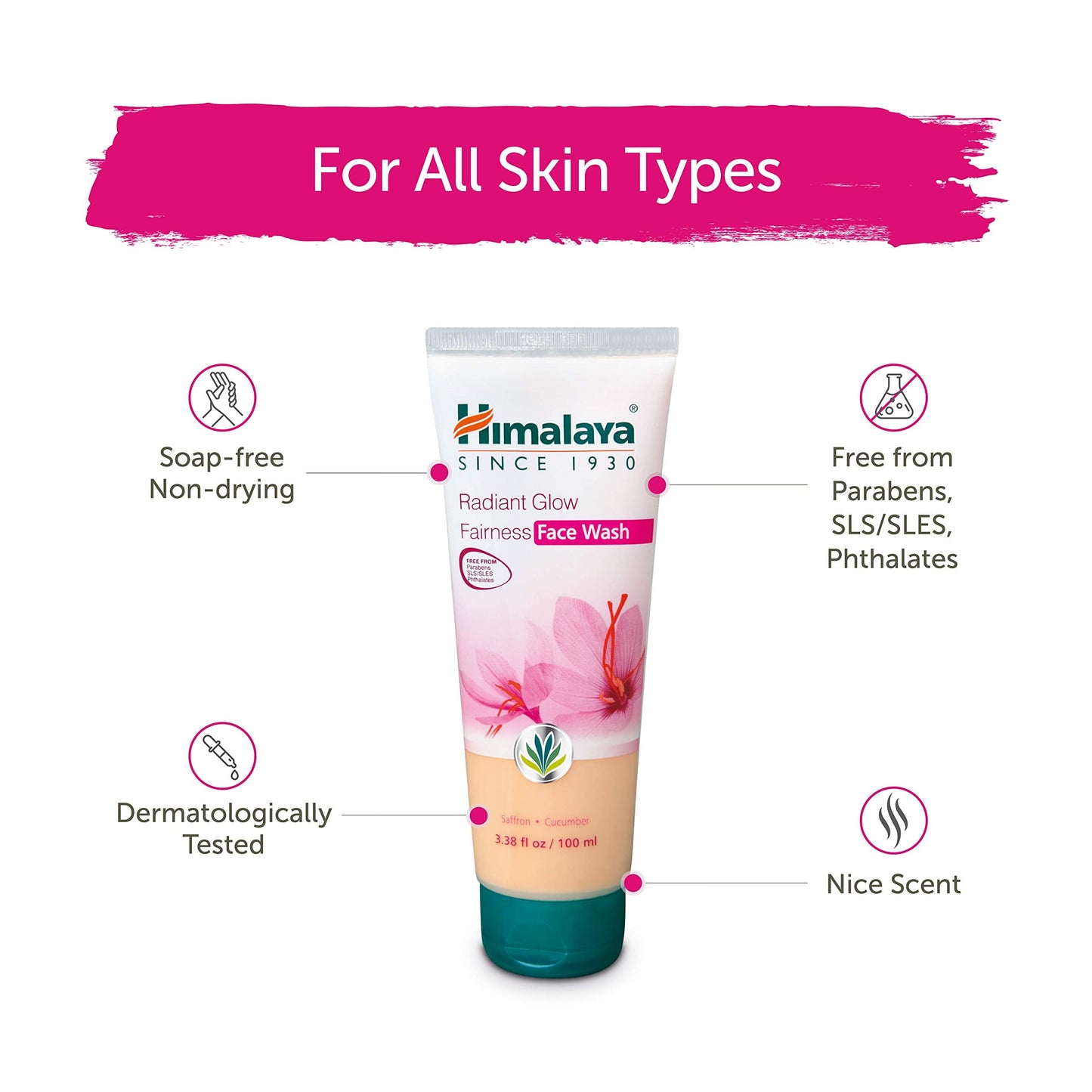 Himalaya Radiant Glow Fairness Face Wash for Clear, Glowing Skin, and Pore Minimizer for Even Skin Tone 3.38 oz Beauty & Personal Care Himalaya