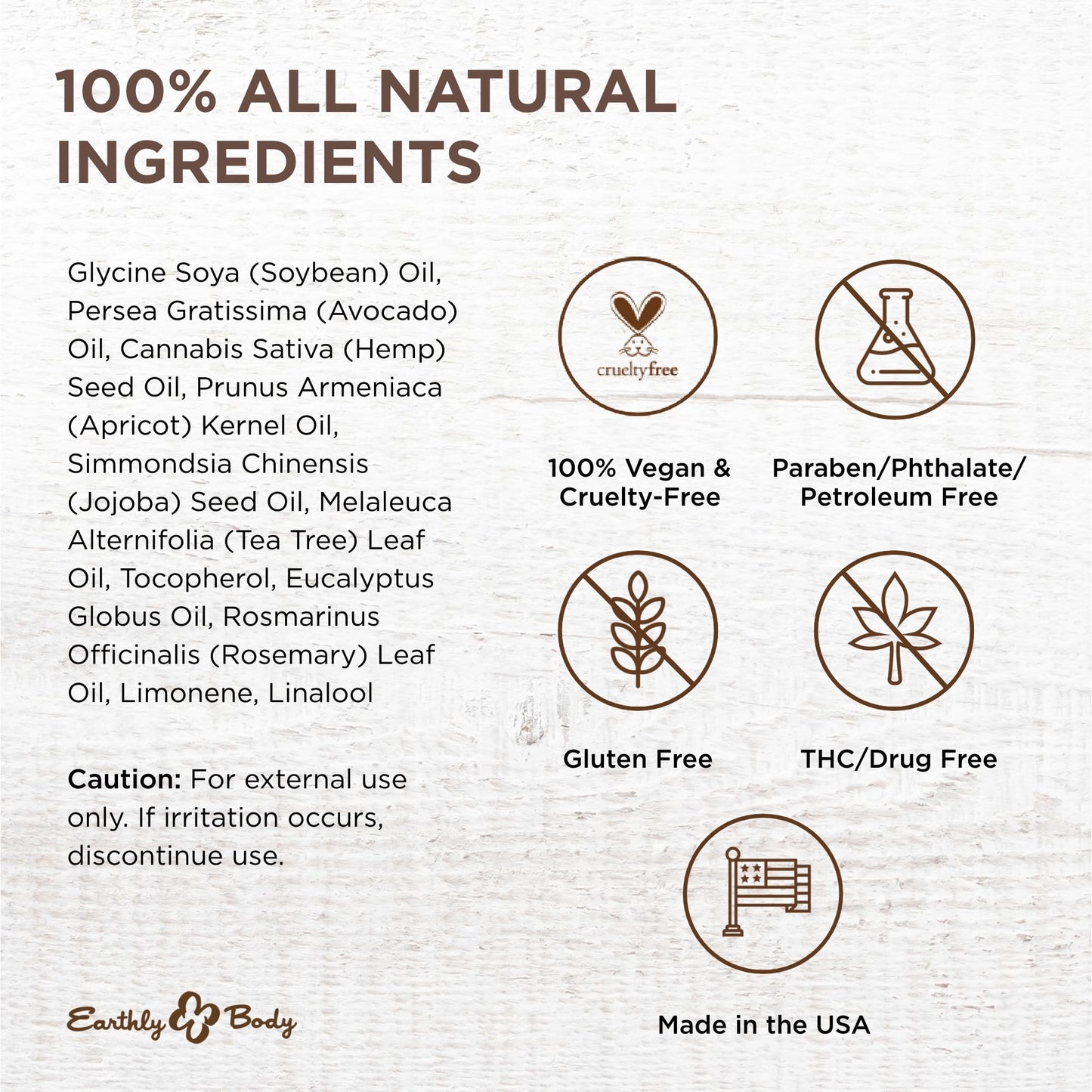 Earthly Body Miracle Oil, 1 fl. oz. - 2 Pack - 100% Natural Tea Tree Oil, Hemp Seed Oil & Vitamin E - Moisturizer, Calms Skin Irritations, Helps Beauty & Personal Care Earthly Body
