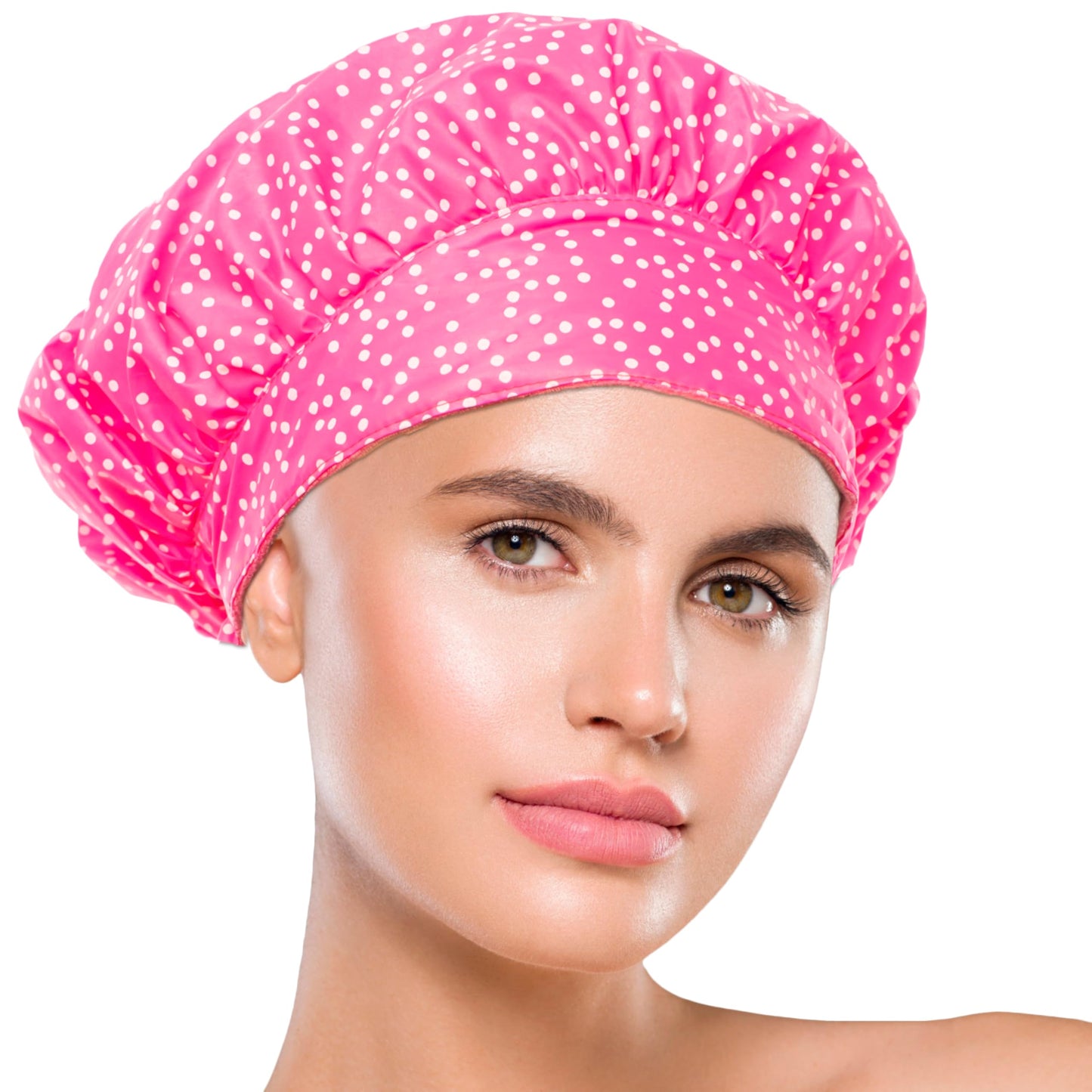 TIARA 2-in-1 Luxury Shower Cap for Women Reusable Waterproof - Hair Cap for Long & Short Hair - All Size Fit Flexi Shower Cap, Terry Lined Leakproof Beauty & Personal Care TIARA Shower Cap