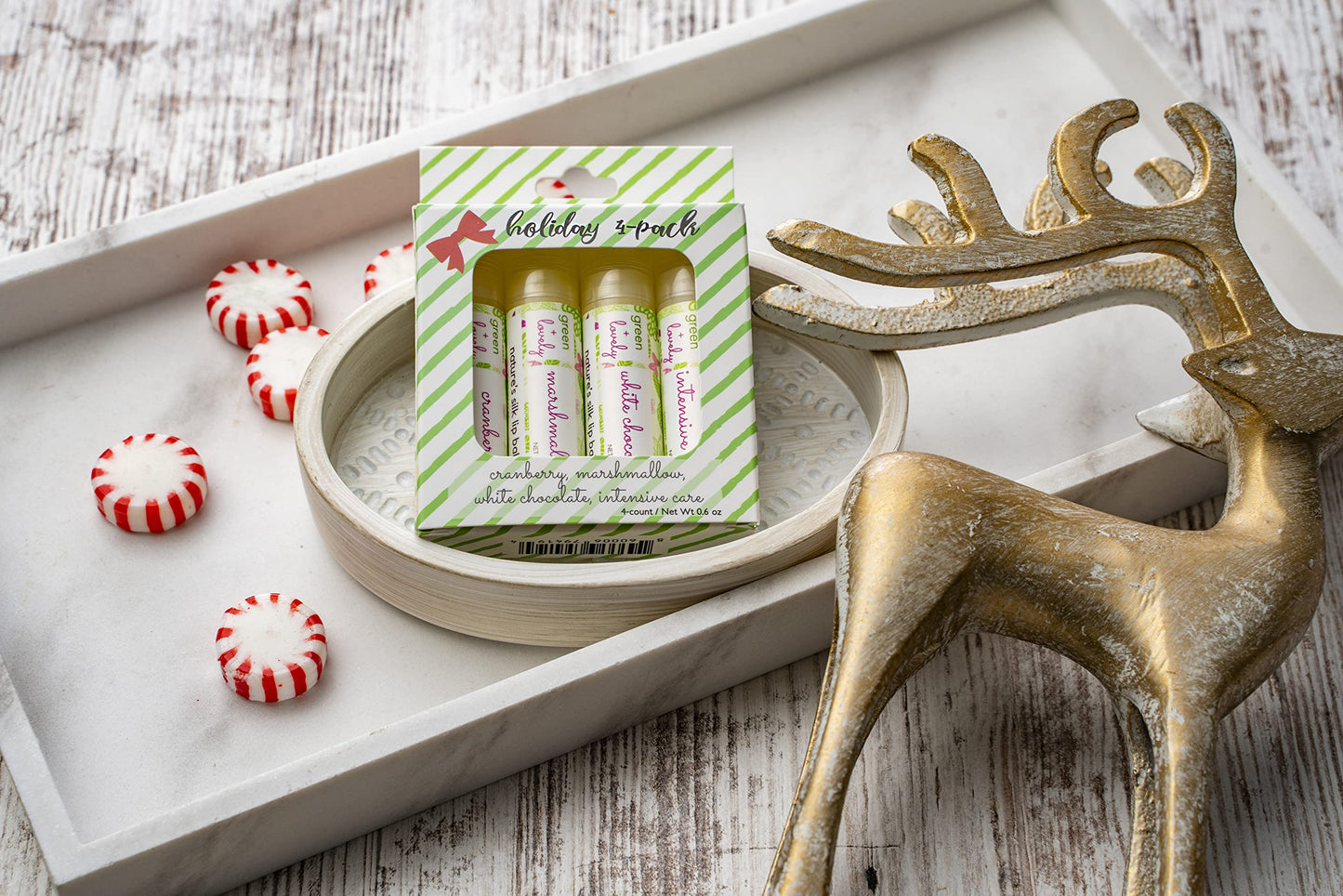 Nature's Silk Lip Balm, Organic (Holiday 4-pack Variety) Beauty and Personal Care Green + Lovely