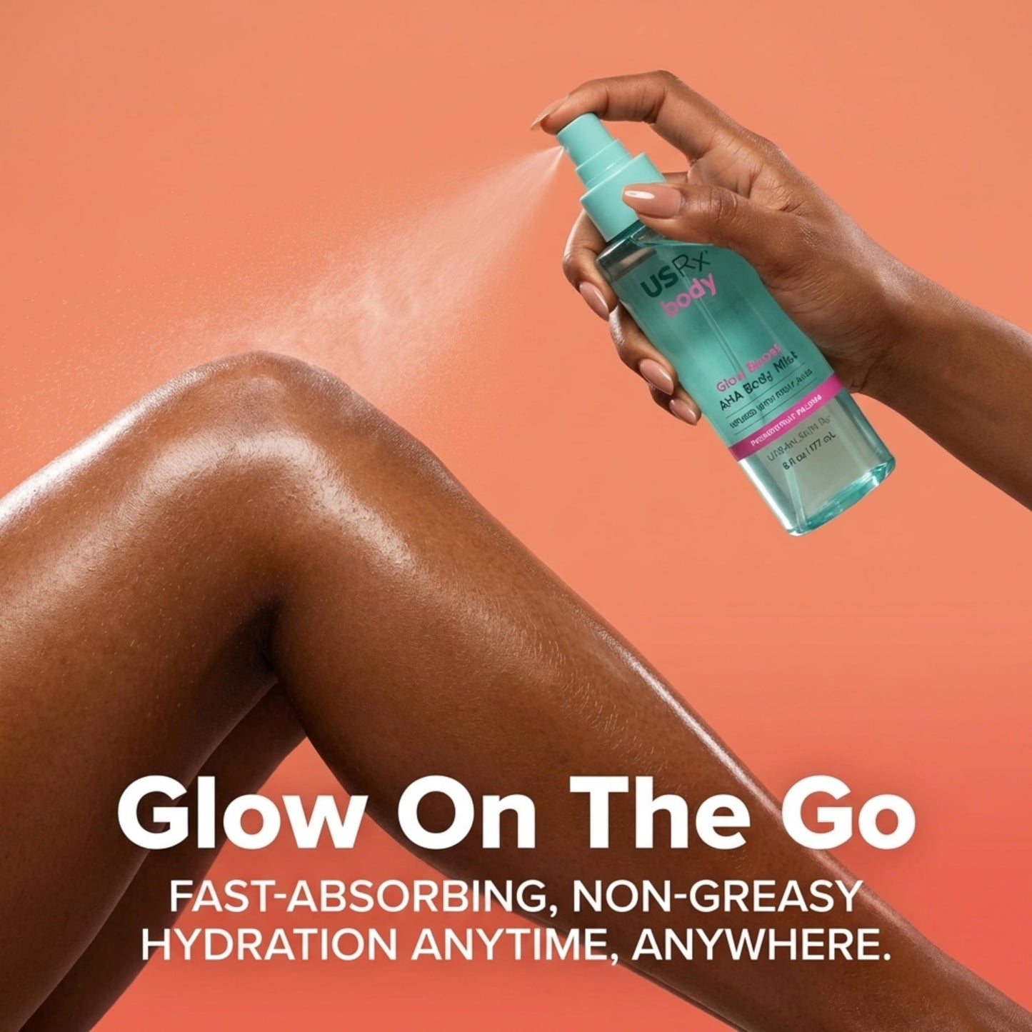 Urban Skin Rx Glow Boost AHA Body Mist, Helps Smooth, Gently Exfoliate, and Boost Radiance, Mood-Boosting Scent, Hydrate, Soothe, and Refresh Beauty & Personal Care Urban Skin Rx