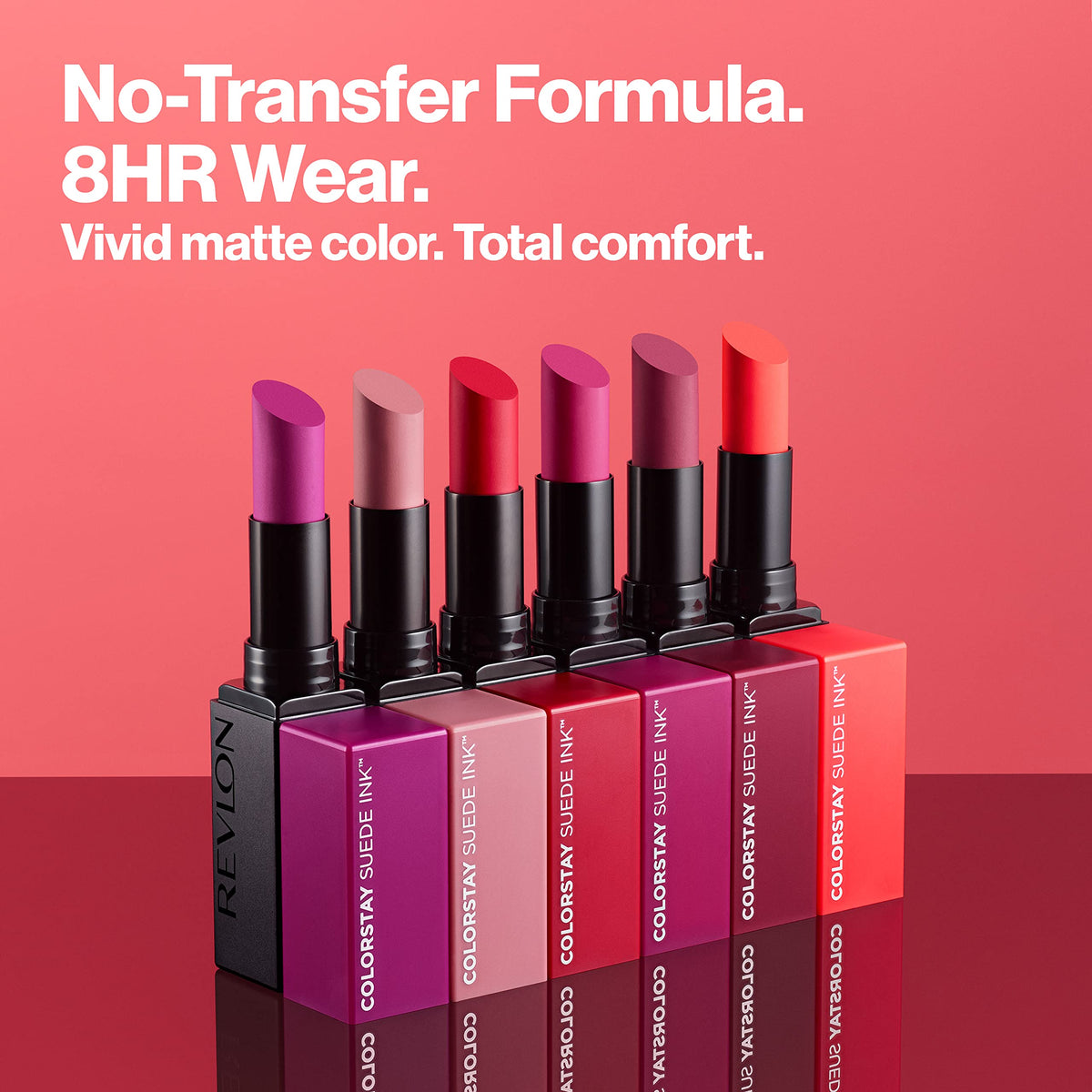 Revlon Lipstick, ColorStay Suede Ink, Built-in Primer, Infused with Vitamin E, Waterproof, Smudge-proof, Matte Color, 004 Pure Talent, 0.09 oz Beauty & Personal Care REVLON