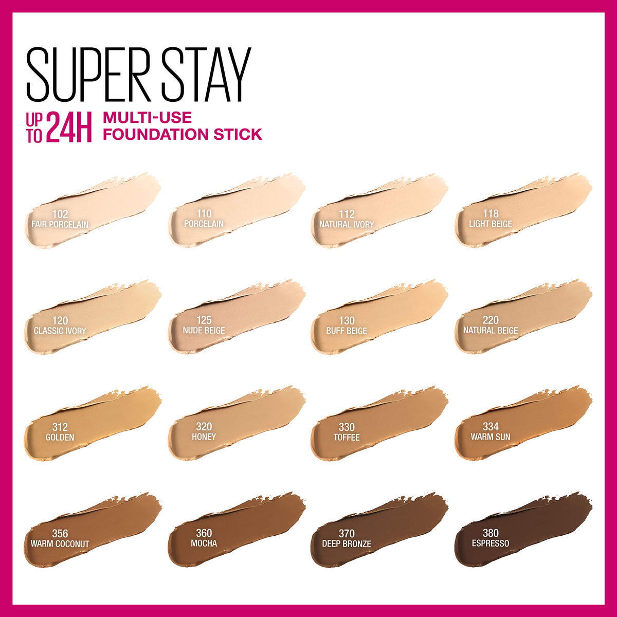 Maybelline New York Super Stay Foundation Stick for Normal To Oily Skin, Honey, 0.25 Ounce