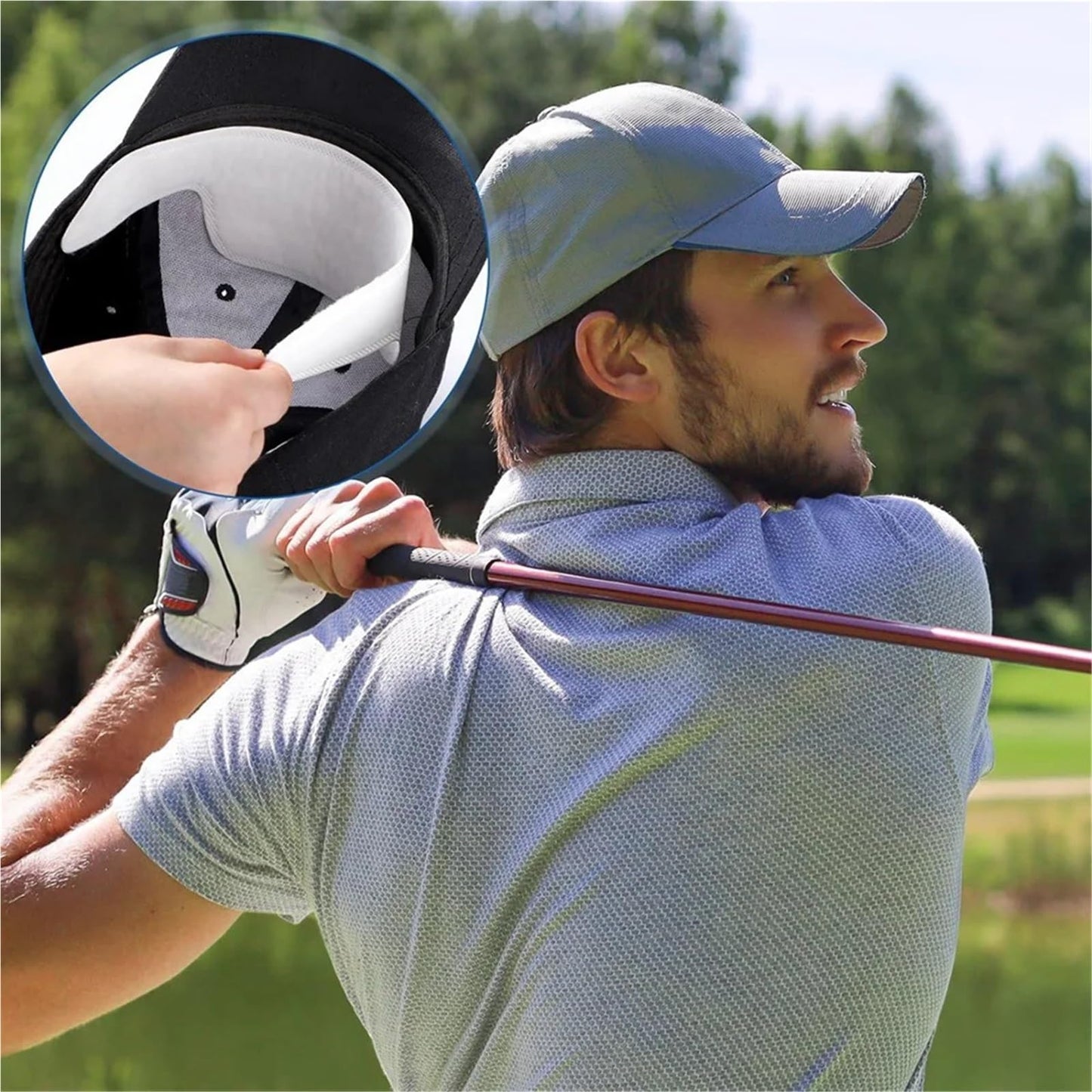 Cyyaog Collar Protectors for Shirts 200pcs Hat Sweat Liner Golf Absorbent Pad Odor Soft Protector Disposable Hard Sweatband Beauty and Personal Care Cyyaog