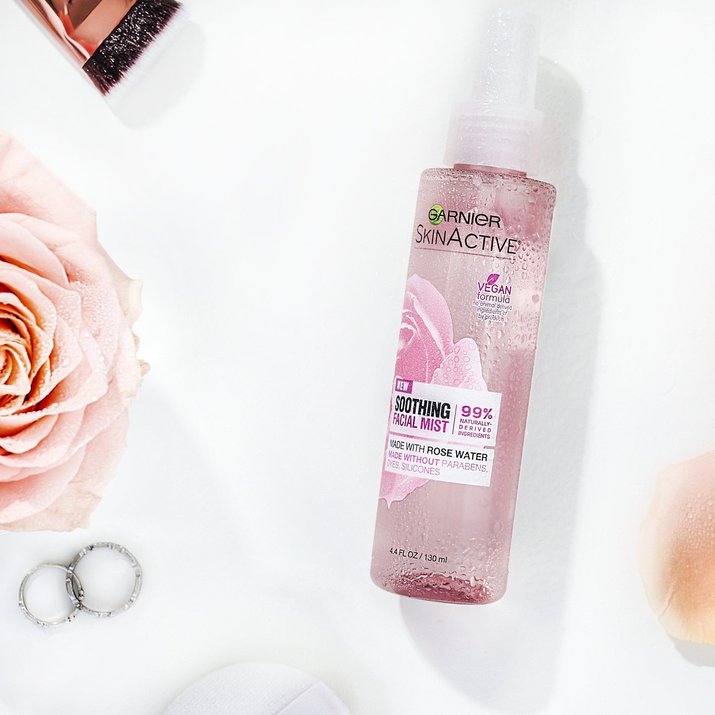 Garnier SkinActive Facial Mist Spray with Rose Water, 4.4 Fl Oz (130mL), 1 Count (Packaging May Vary) Beauty & Personal Care Garnier
