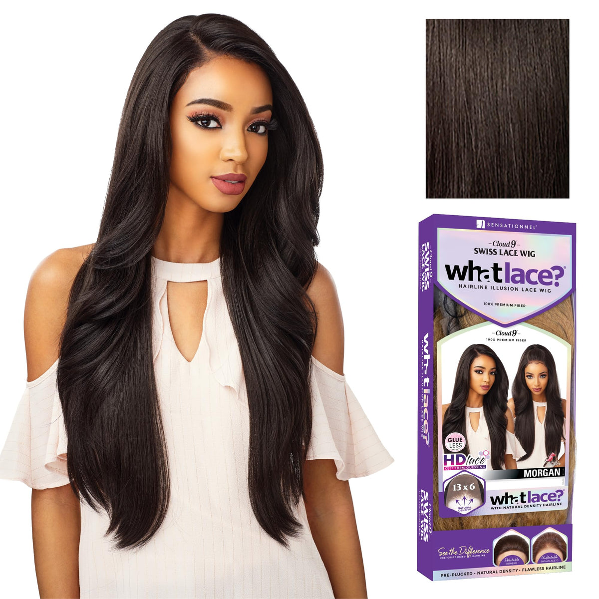 Sensationnel What Lace 13x6 Wig-Morgan, 2 DARKBROWN