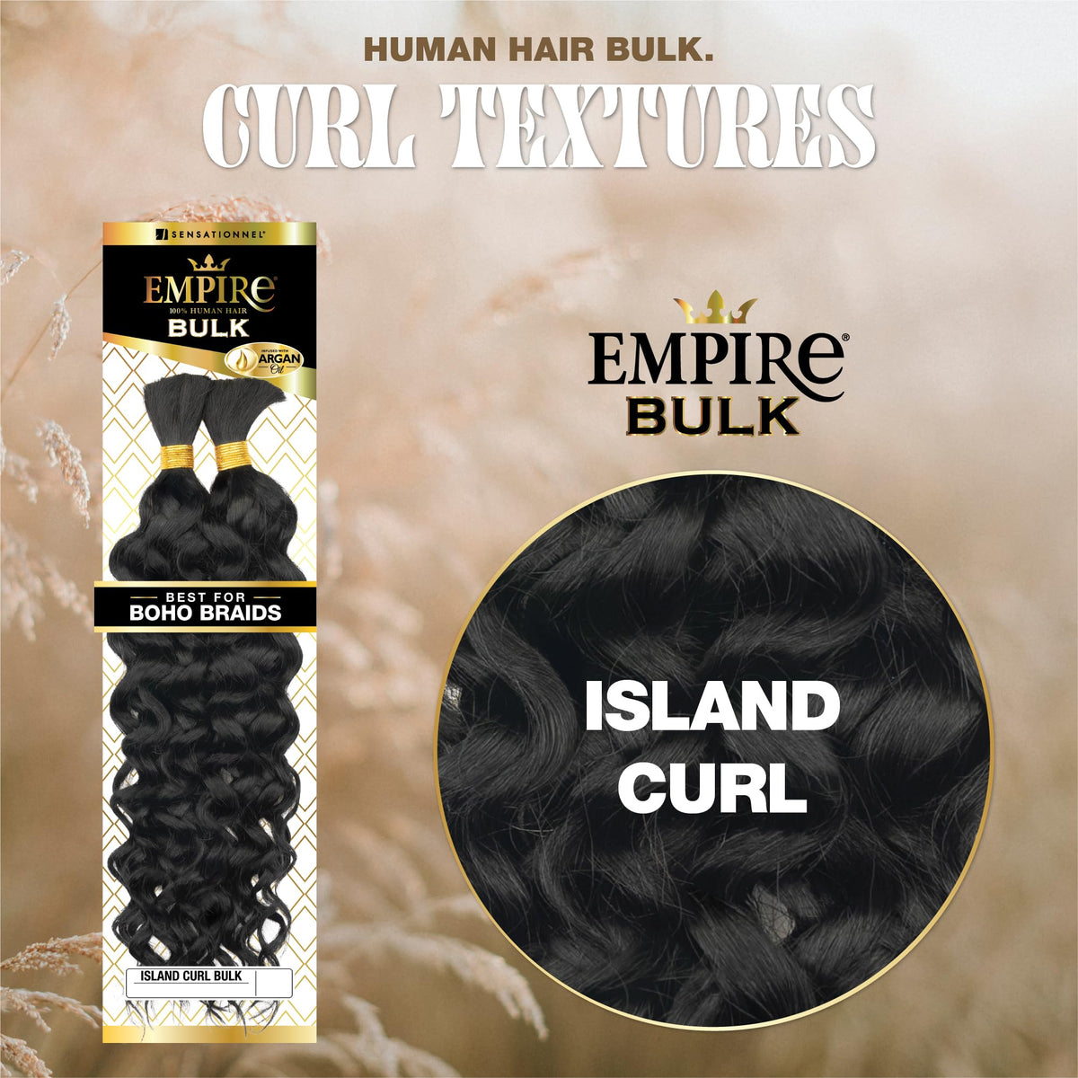 Sensationnel Empire Bulk Braiding-Island Curl,14 inch, S4/27
