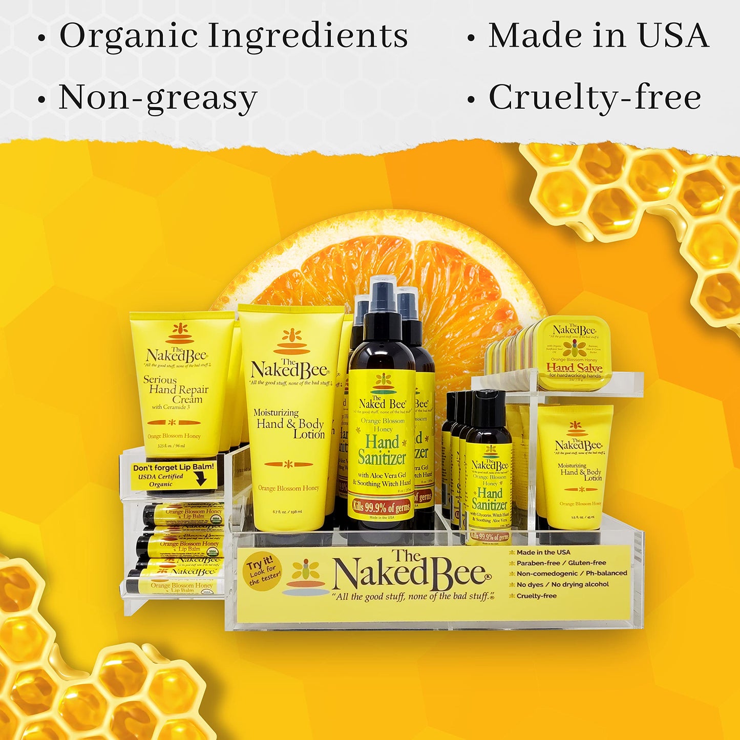 The Naked Bee Orange Blossom Honey Hand and Body Lotion, 2.25 Oz - 2 Pack Beauty & Personal Care The Naked Bee