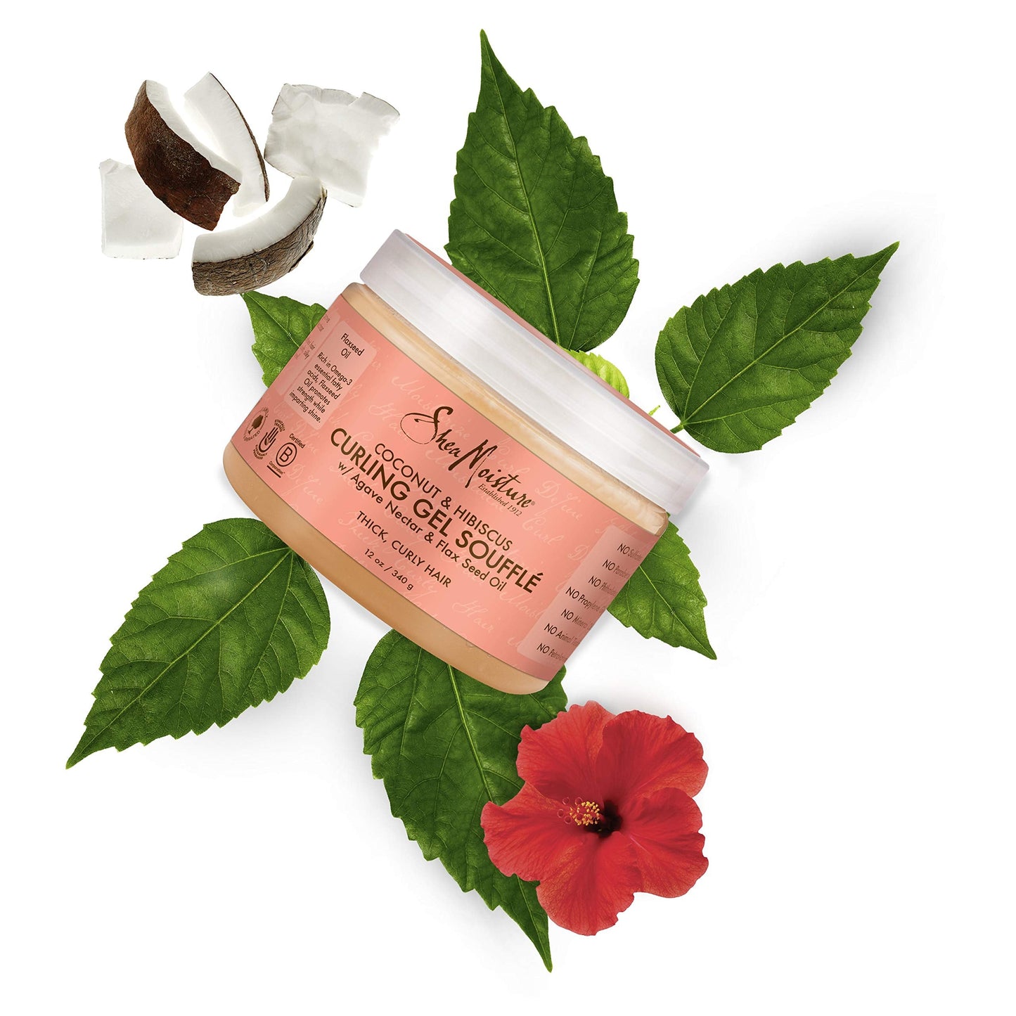 Shea Moisture Coconut & Hibiscus Curling Gel Souffle, 12 Ounce Beauty & Personal Care Shea Moisture