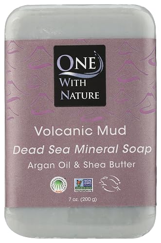 One With Nature Volcanic Mud Bar Soap, 7 Ounces (Pack Of 3) Beauty & Personal Care One With Nature