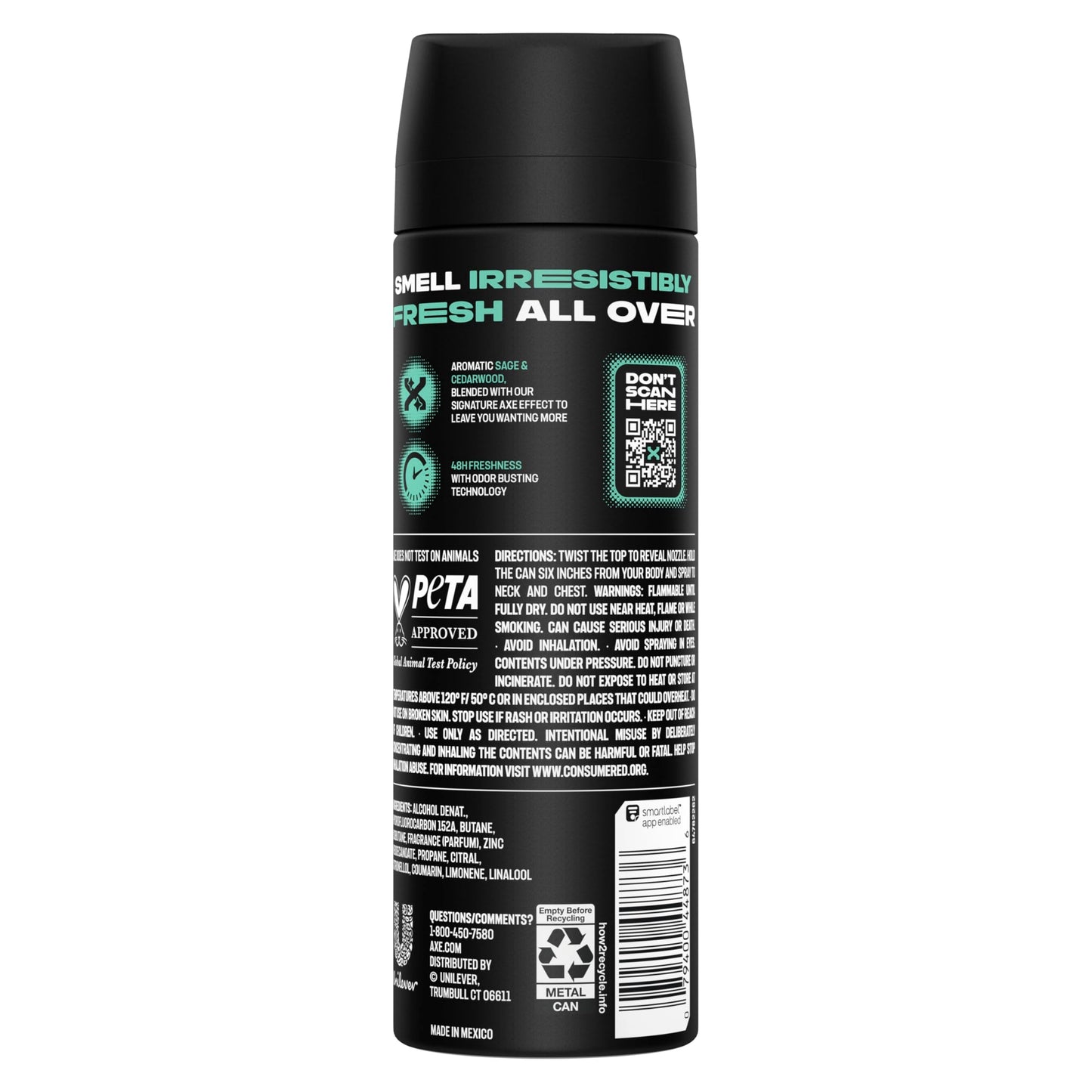 AXE Apollo Deodorant Body Spray For Men, Sage & Cedarwood 48H Odor Protection Aluminum Free Body Spray Deodorant 5.1 oz Beauty & Personal Care AXE