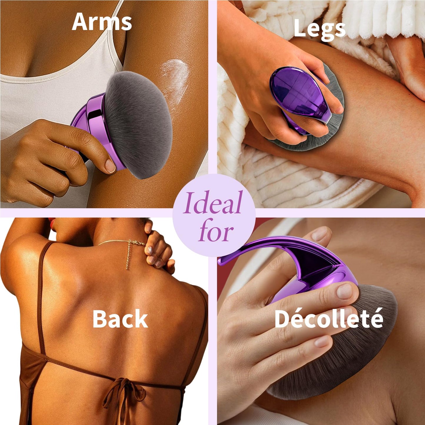 Blend & Blur Ultra Large Body Makeup Brush For Self Tanner, 5.11inch Wide-headed Kabuki Brush, Leg Makeup &Bronzer Self Tan Applicator Provides Beauty and Personal Care Hoostee