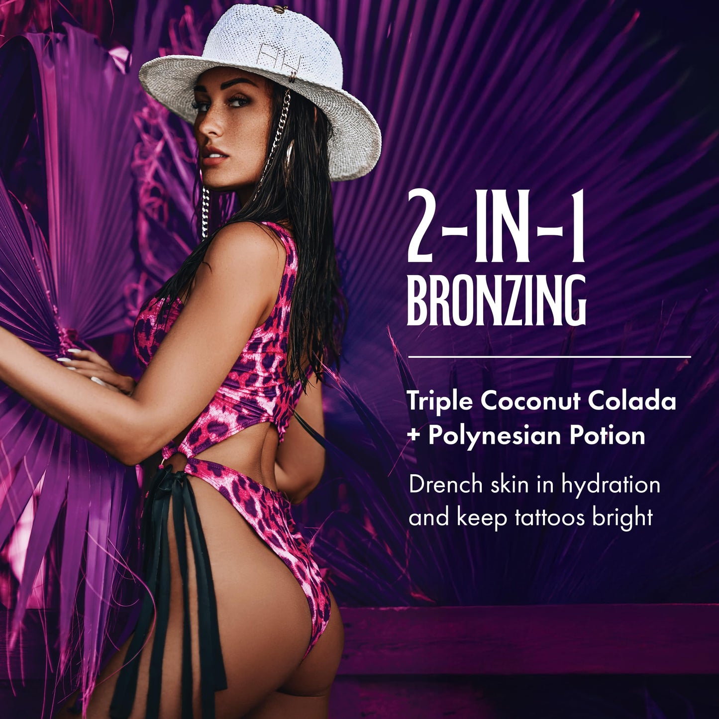 Aloha Hawaii Neon Bay Tanning Lotion, 2-in-1 Advanced Red Light & Dark Tanning with Triple Coconut Colada & Hawaiian-Dark Fruit Blend, 13.5 Fl Oz Beauty & Personal Care Brown Sugar