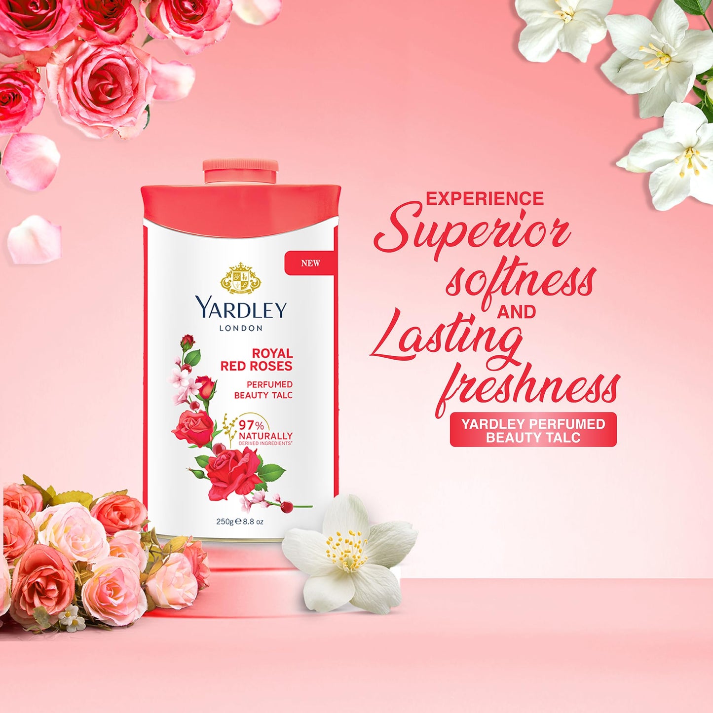 Yardley Red Rose Perfumed Talc 250 g Beauty & Personal Care Yardley