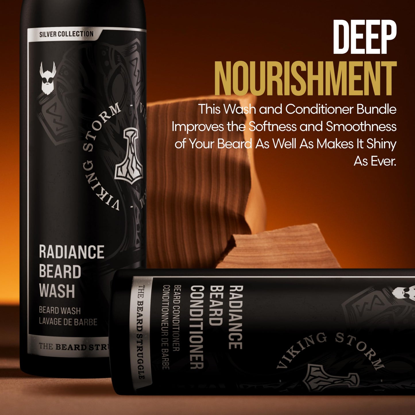 The Beard Struggle Kit for Men - Silver Collection Alfheim's Forests - Balm, Oil, Wash & Conditioner Beauty and Personal Care The Beard Struggle